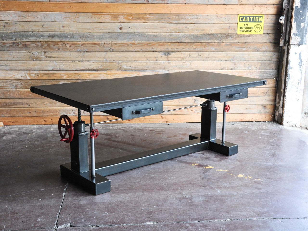 crank desk steel top vintage industrial 2 max 1280
